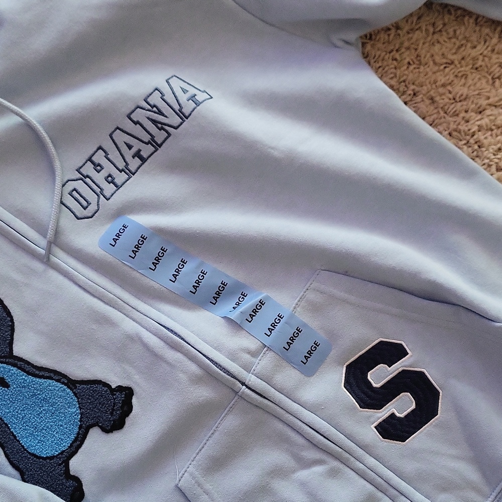 STITCH Disney full zip sweatshirt, hoodie, blue, large - Picture 11 of 16